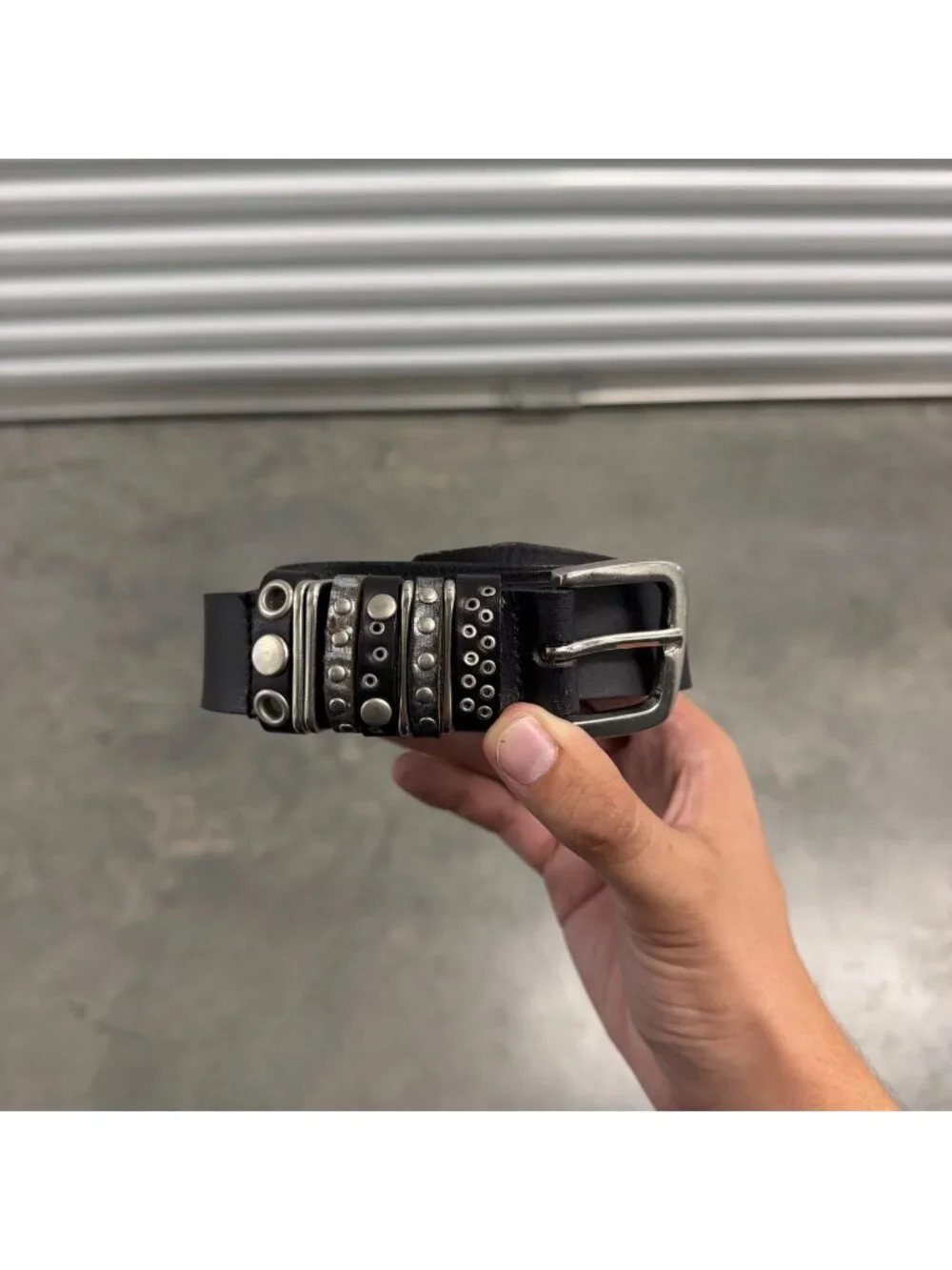Vintage Y2K Calvin Klein Jeans Studded Leather Belt